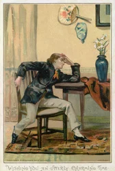 Wishing You An Utterly Charming Time, viktorianskt julkort, publicerat av Hildesheimer und Faulkner, London, ca 1880